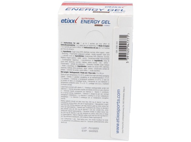 Etixx Nutritional Energy Gel Cola 12Uds