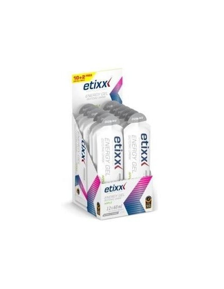 Etixx Isotonic Drink Energy Gel Apple 12 U X 60Ml