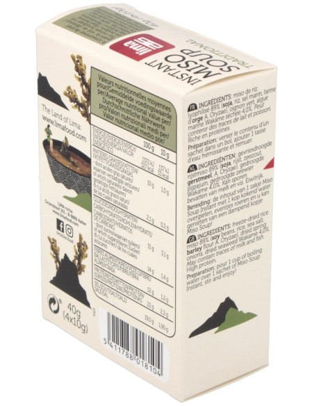 Sopa Miso Tradicional Instantanea 4Sbrs. Bio Vegan