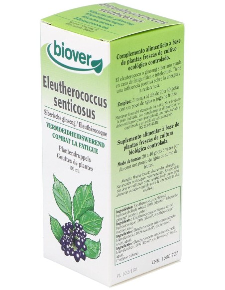 Biover Eleuterococo Eleutherococcus Senticosus 50Ml