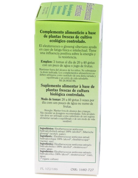 Biover Eleuterococo Eleutherococcus Senticosus 50Ml