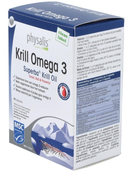 Physalis Krill Omega 3 60Caps