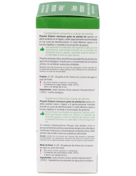 Physalis Gotas De Plantas Silybum Marianum Bio 100Ml