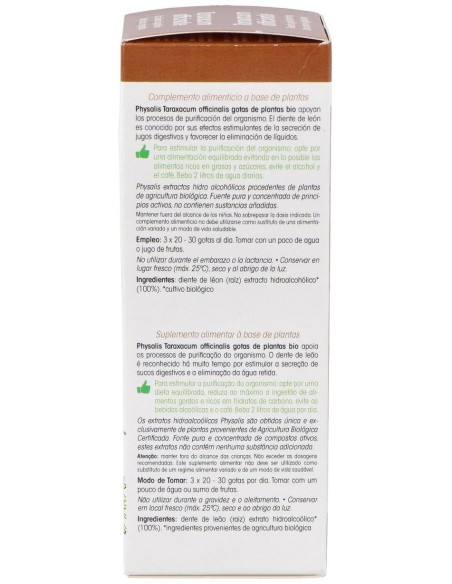 Physalis Diente De León Extracto Hidroalcoholico Bio 100Ml