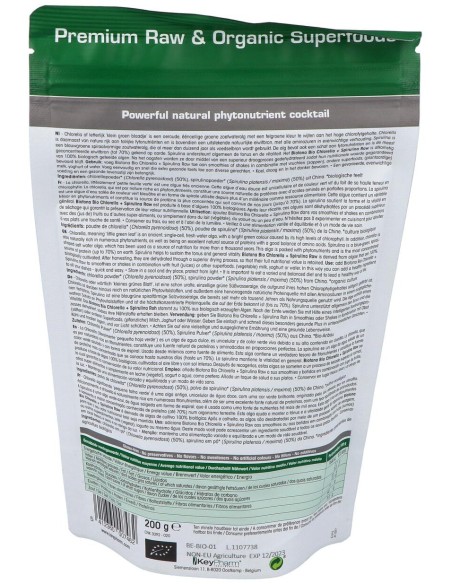 Biotona Chlorella Espirulina Bio Polvo 200G