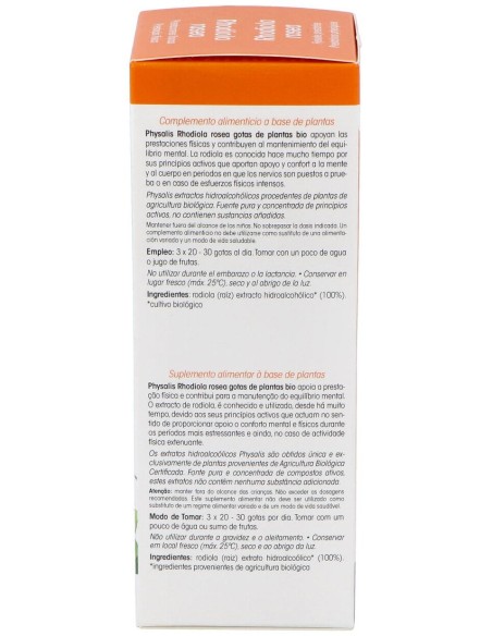 Physalis Rhodiola Rosea Extracto Hidroalcoholico Bio 100Ml