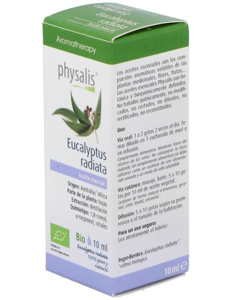 Physalis Aceite Esencial De Eucalipto Radiata Bio 10Ml