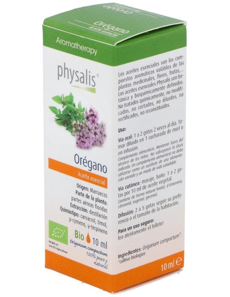 Physalis Aceite Esencial De Orégano Bio 10Ml
