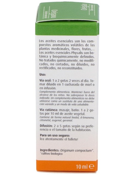 Physalis Aceite Esencial De Orégano Bio 10Ml