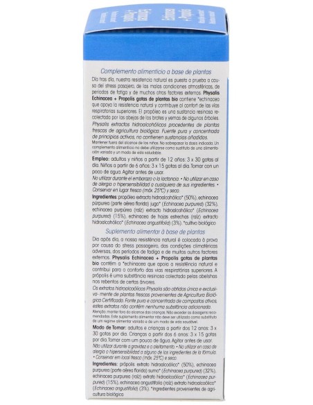 Physalis Echinacea + Propolis Extracto Hidroalcoholico Bio 100Ml
