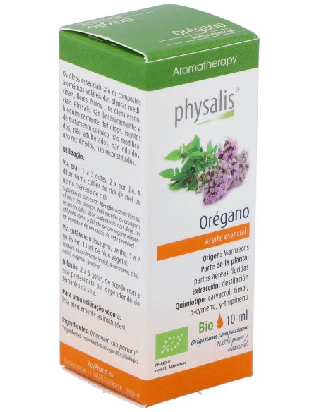 Physalis Aceite Esencial De Orégano Bio 10Ml