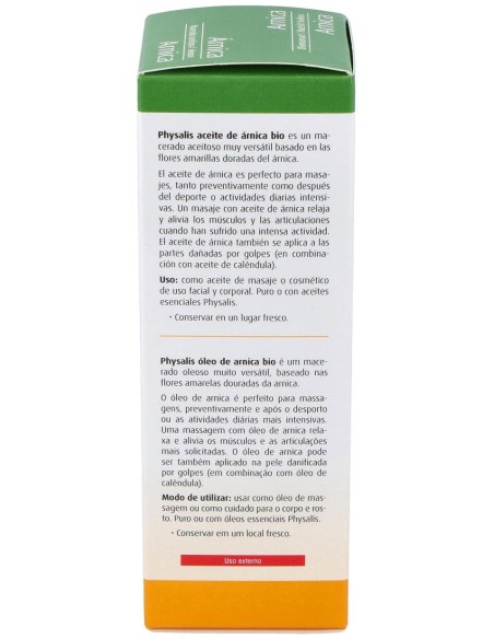 Physalis Aceite Vegetal De Arnica Bio 100Ml