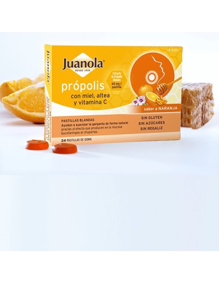 PASTILLAS JUANOLA PROPOLIS NARANJA 24 PASTILLAS
