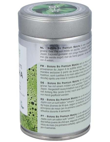 Biotona Té Matcha Premium Polvo Bio 80G