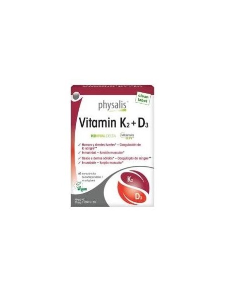 Physalis Vitamin K2 + D3 Bio Vegan 60Comp