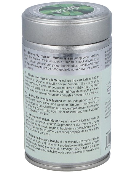 Biotona Té Matcha Premium Polvo Bio 80G