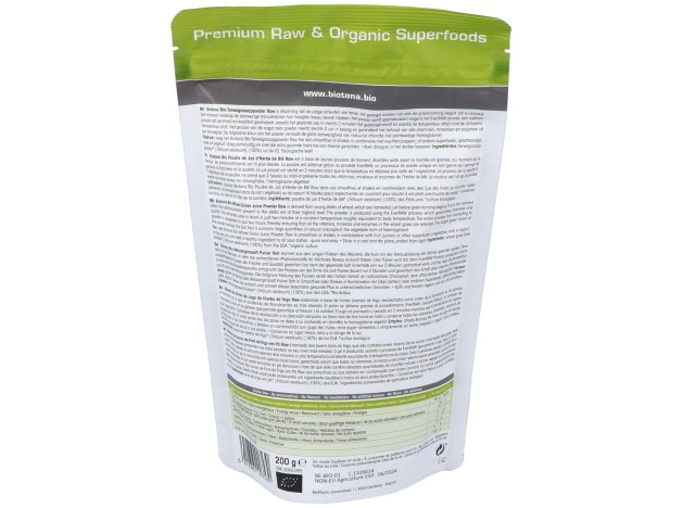 Wheat Grass Raw Jugo De Trigo 200Gr. Bio