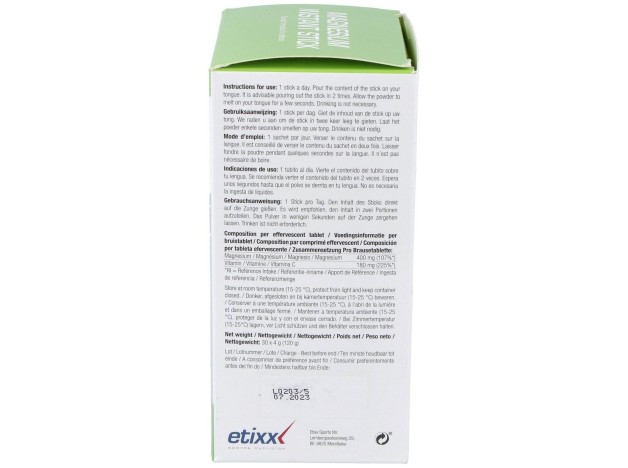 Etixx Magnesium Instant 30Sticks