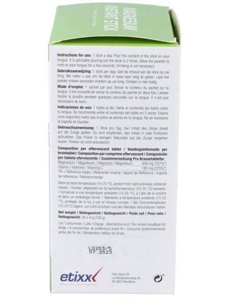 Etixx Magnesium Instant 30Sticks