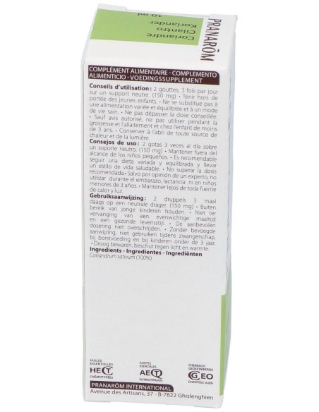 Pranarôm Aceite Esencial De Cilantro 10Ml