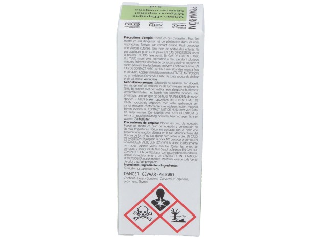 Pranarôm Aceite Esencial Orégano Español 5Ml
