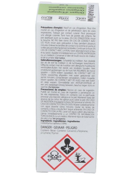 Pranarôm Aceite Esencial Orégano Español 5Ml