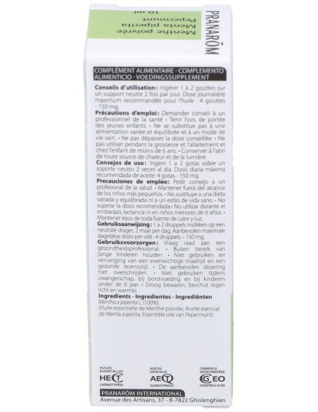 Menta Piperita Aceite Esencial 10Ml.