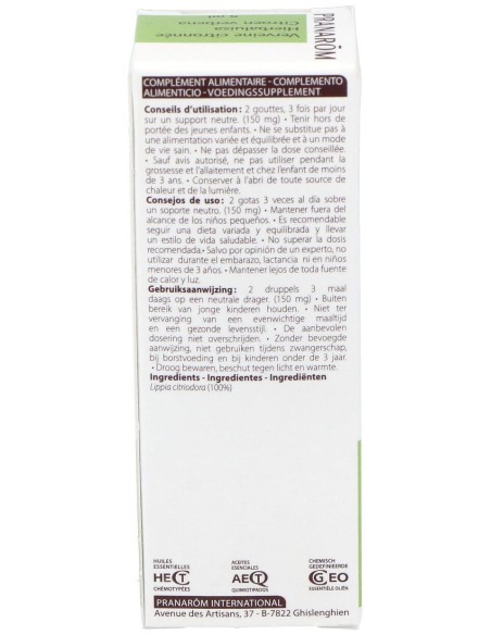 Pranarôm Aceite Esencial De Hierbaluisa 5Ml