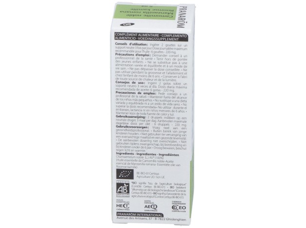 Pranarôm Aceite Esencial De Manzanilla Romana...