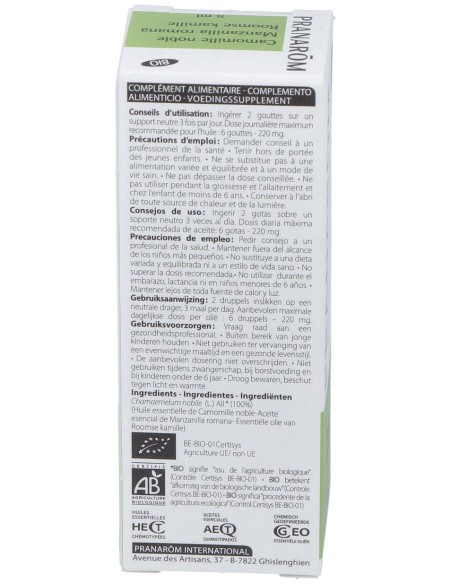 Pranarôm Aceite Esencial De Manzanilla Romana Bio 5Ml