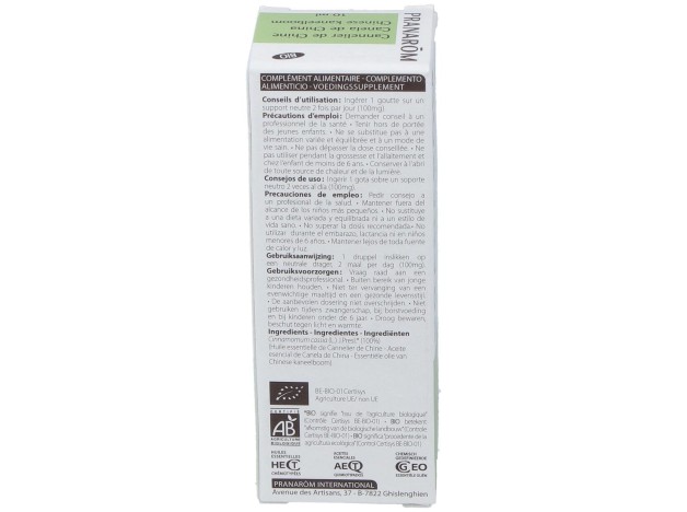 Pranarôm Bio  Aceite Esencial Canela De China 10Ml