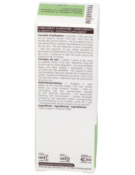 Tomillo Comun Qt Tuyanol Aceite Esencial 5Ml.