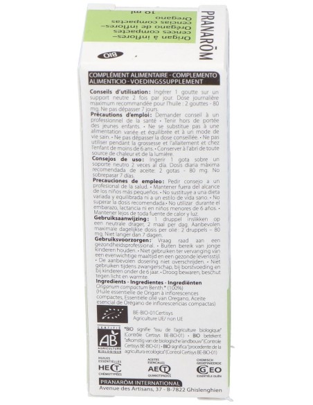 Oregano Inflorescencias Comp.Ac. Esencial 10Ml.Bio
