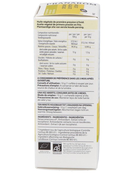 Pranarôm Aceite Vegetal Aguacate 50Ml Bio
