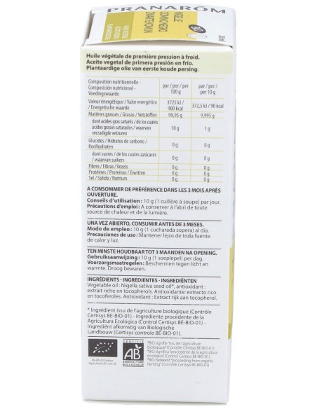Pranarôm Aceite Vegetal Comino Negro Bio 50Ml