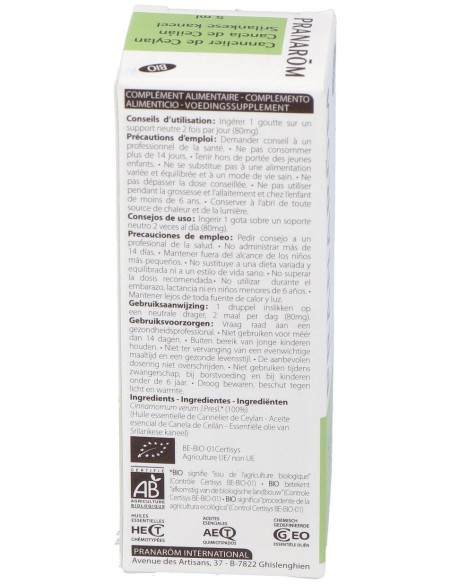 Canela De Ceylan Aceite Esencial Bio 5Ml.
