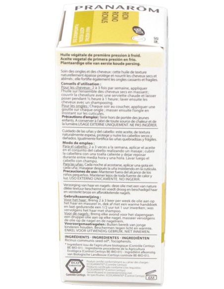 Pranarôm Aceite Vegetal Ricino Bio 50Ml