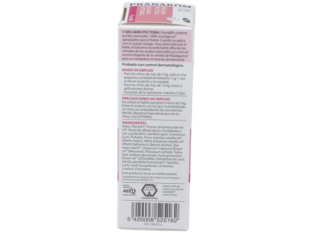 Pranabb Balsamo Pectoral Respiracion Facil 40Gr