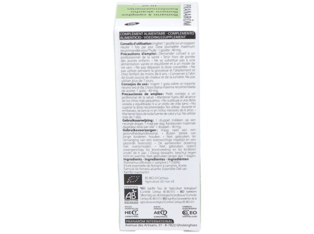 Pranarôm Aceite Esencial De Romero Alcanfor Bio...