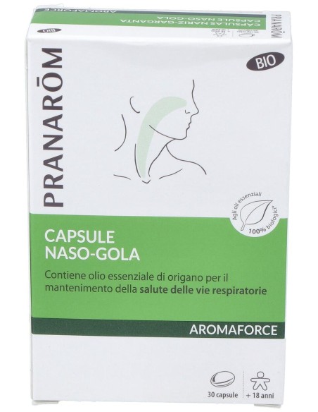 Pranarôm Aromaforce Cápsulas Nariz-Garganta Bio 30Caps