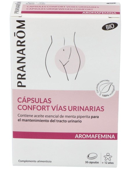Pranarôm Aromafemina Cápsulas Confort Vías Urinarias Bio 30Caps