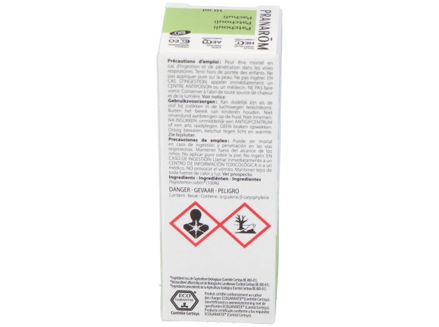 Patchuli (Pachuli) Hoja Aceite Esencial Bio 10Ml.