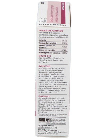 Pranarôm Aromafemina Cápsulas Confort Vías Urinarias Bio 30Caps