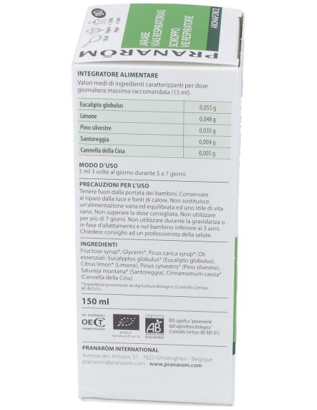 Pranarôm Aromaforce Jarabe Vías Respiratorias Bio 150Ml