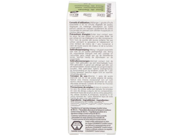 Pranarôm Aceite Esencial De Rosa De Damasco Bio...