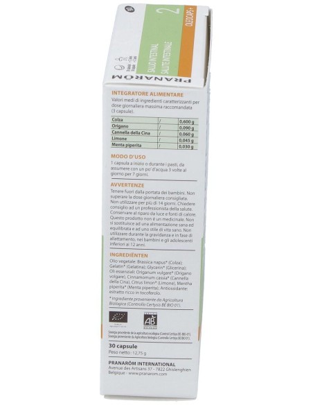 Pranarom Oleocaps+ 2 Salud Intestinal, 30 Cápsulas