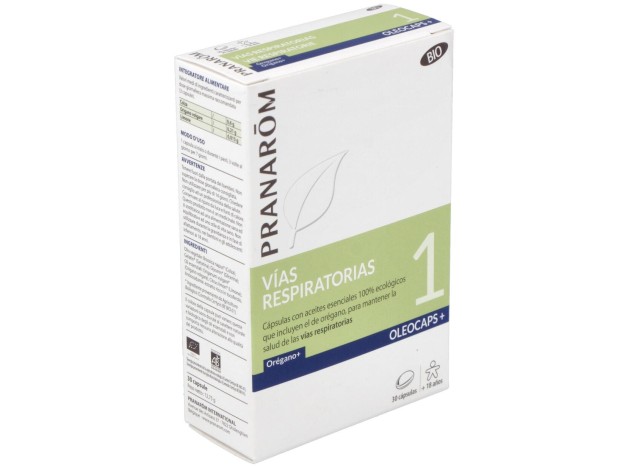 Pranarom Oleocaps+ 1 Vías Respiratorias Bio, 30...
