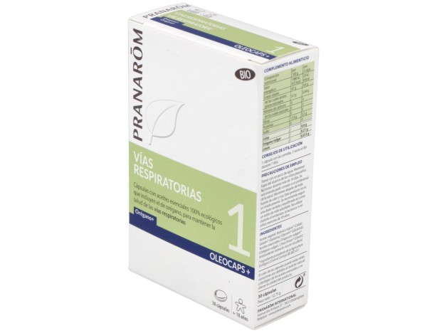 Pranarom Oleocaps+ 1 Vías Respiratorias Bio, 30...