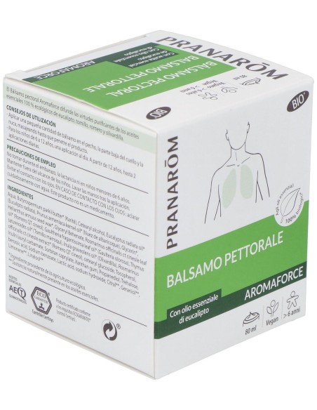 Pranarôm Aromaforce Bálsamo Pectoral Bio 80Ml