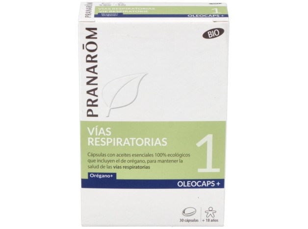 Pranarom Oleocaps+ 1 Vías Respiratorias Bio, 30...